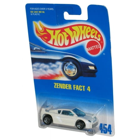 Hot Wheels Zender Fact 4 (1991) Mattel White Toy Car #454