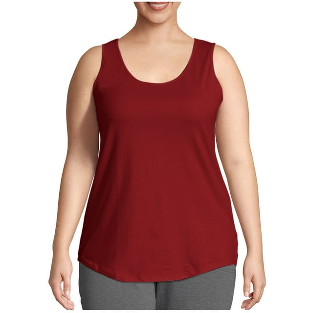 fatyb Débardeurs Grande Taille pour Femmes Sans Manches Col Rond Chemises Couleur Unie Tunique Ample Confortable Blouses