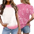 thumbnail image 2 of Blanks Sublimation T Shirts for Women 2026 Summer Casual Short Sleeve Crewneck Graphic Tees, 2 of 5