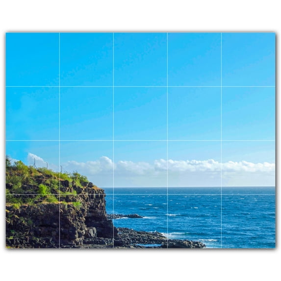 Picture-Tiles.com: Lighthouse Ceramic Tile Wall Mural WAL500845-54S. 21.25"W x 17"H using (20) 4.25" x 4.25" Ceramic Tiles-Satin Finish