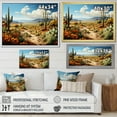 thumbnail image 4 of Designart "Desert Guardian Green Blue Cactus Organ II" Floral Floater Framed Canvas Wall Art, 4 of 7