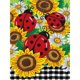 thumbnail image 2 of Cuadros Decorativos Diamante dibujo girasol mariquita en forma especial taladro parcial 5D manualidades DIY Wdftyju  embutido en tela, 2 of 8