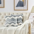 thumbnail image 3 of Home Soft Things Chevron Faux Fur Pillow Covers - Set of 2 - Grey - 20"x20", 3 of 7