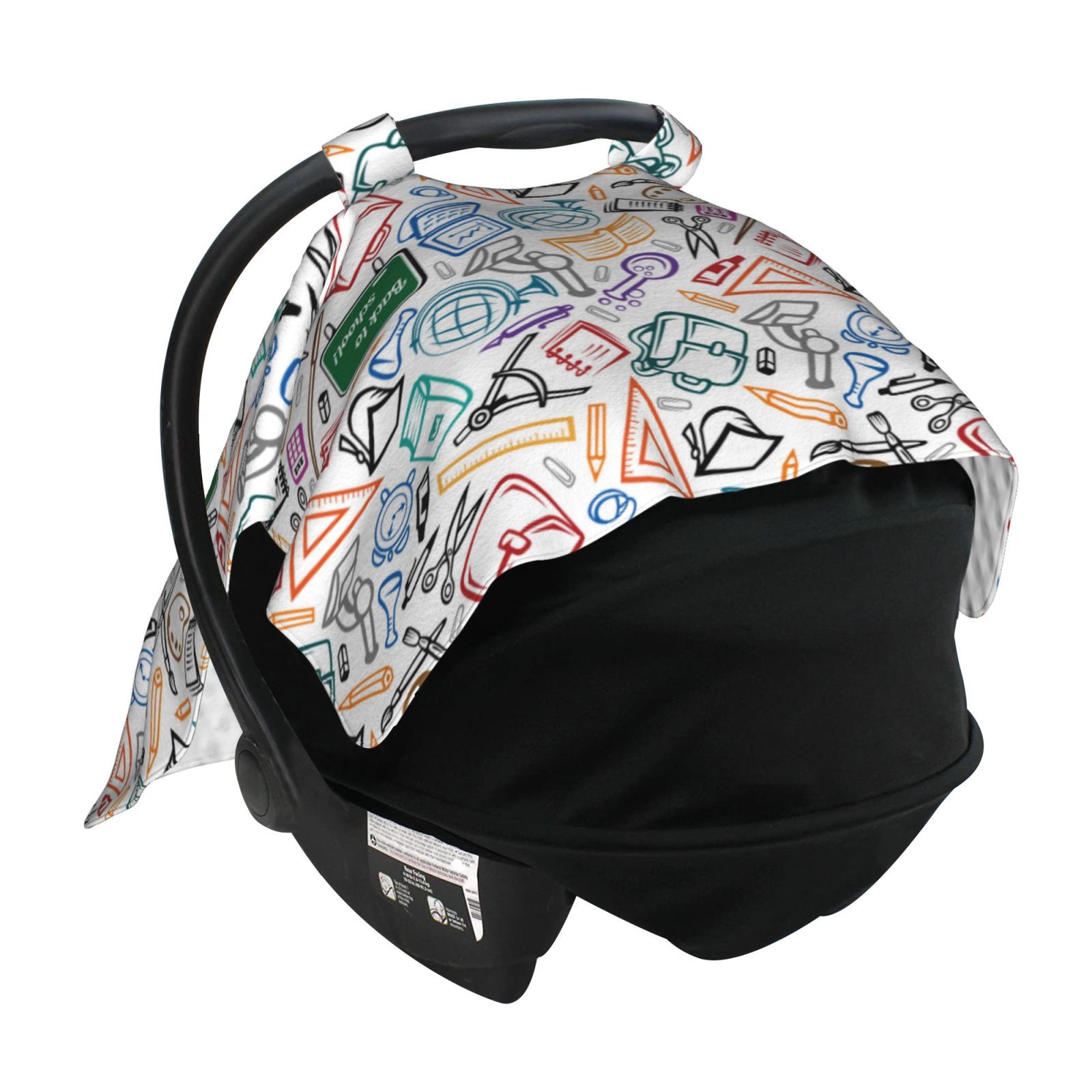Car Seat Cover Baby - back to school Breathable Infant Car Seat Cover for Baby Carseat, Lightweight Comfort Baby Essentials Must Haves Newborn Stuff for Girl Boy