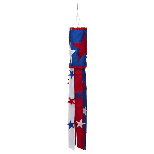 Evergreen Flag & Garden Tube Patriotic Star Applique Windsock