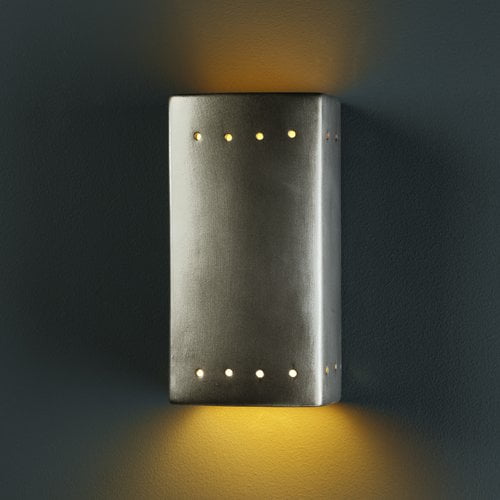 Justice Design Group CER-0950W Single Light 13-1/2" Tall Wall Sconce with Cerami