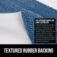 thumbnail image 5 of Bath Rug 30x20, Thick Soft Absorbent Chenille, Rubber Backing Quick Dry Microfiber Mats, Machine Washable Rugs for Shower Floor, Bathroom Runner Bathmat Accessories Decor, Blue, 5 of 6