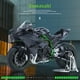 thumbnail image 3 of Kawasaki-motocicleta modelo H2R Ninja V4S S1000RR de aleación fundida a presión, vehículo de juguete, luces de transporte, todoterreno, autociclo, coche de juguete, 1:9, 3 of 5