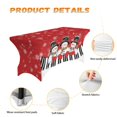 thumbnail image 6 of TSOVTHRID Cute Snowman Piano Key Print 6FT Table Cloth for Rectangular Fitted Stretch Table Covers Washable Polyester Tablecloth for Party Wedding Festival Christmas Decor, 6 of 7