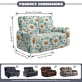 thumbnail image 6 of TSOVTHRID White Daisy Floral Print Loveseat Covers Washable Stretch Recliner Slipcover Furniture Protector with Elastic Bottom Couch Covers for Dogs Pets, 6 of 7