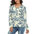 thumbnail image 3 of Toile De Jouy V-neck Sweater Winter Clothes Long Sleeve Knitwear Sweater Women's Pullover, 3 of 5
