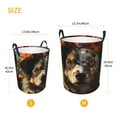 thumbnail image 3 of Sikiie Flower Crown Dog Print Round Dirty Clothes Basket, Waterproof Standing Foldable Storage Basket, for Laundry Room, Bedroom, Bathroom Storage-Medium, 3 of 6
