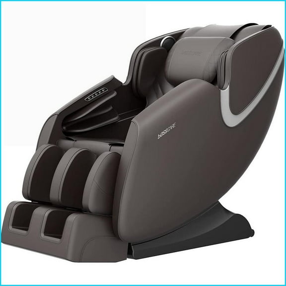 Recliners | BOSSCARE Zero Gravity Full Body Airbag Massage Chair with Bluetooth Speaker, Foot Roller | Brown