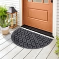 thumbnail image 4 of Ottomanson Easy Clean, Waterproof, Low Profile, Non-Slip Circles Indoor/Outdoor Rubber Doormat, 18" x 28", Silver, 4 of 7