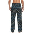 thumbnail image 3 of joogoo Men's Pajama Pants 3d Dragon Scales Blue Soft Long Sleep Lounge Pjs Bottoms S, 3 of 7