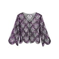 thumbnail image 6 of inlzdz Women's Sequined Wedding Evening Cape Vintage Disco 1920s Shawl Bolero Cardigan Shrug Flapper Cover up Rose Red One Size, 6 of 8
