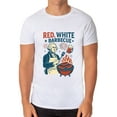 thumbnail image 2 of Red White Barbeque Men's George Washington Grill Master 4th of July BBQ Short-Sleeve Funny T-Shirt, 2 of 5