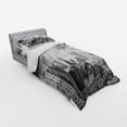 thumbnail image 3 of Ambesonne Black and White Bedding Set 4 Pcs, Aerial Montreal, Queen, Black White Grey, 3 of 3