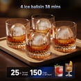 thumbnail image 3 of Simzlife Sphere Ice Maker,10 pcs/Hour, 150 pcs/Day,Clear Ice Ball Maker with Enhanced Insulation, with LCD Touch Screen, Self-Cleaning, Quiet Home and Bar Ice for Whiskey Bourbon Parties, 3 of 18
