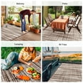 thumbnail image 2 of VUNATE Outdoor Rug Carpet 6'x9' Waterproof Reversible Patio Rug Portable Modern Abstract Indoor Outdoor Rug Plastic Straw Rug for RV Camping Garden Picnic Deck Backyard Porch Decor Beige and Brown, 2 of 5