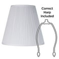 thumbnail image 6 of Springcrest Finish Medium Mushroom Pleated Lamp Shade 9" Top x 16" Bottom x 14.5" High x 14.75" Slant (Spider) Replacement with Harp and Finial, 6 of 6