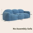 thumbnail image 5 of Sdorens Cloud Sofa Oversized Curved Couch,Lazy Sofa Round Floor Sofas,Cloud Memory Foam Couches for Living Room,Apartment,Small Spaces(No Assembly,Blue), 5 of 16
