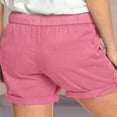 thumbnail image 7 of Generic Women Comfy Drawstring Casual Elastic Waist Pure Color Shorts Summer Beach Short Pants with Pockets, 7 of 7