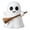 Broomstick Ghost, variant on Summercome Halloween Luminous Mini Ghosts Figures, 1.4 inch Little Resin Ghost, Tiny Ghost Glow in The Dark Miniature Figurines for Halloween, Micro Garden Dollhouse Decorations