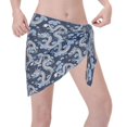 thumbnail image 2 of Wukai Dragons Women’s Short Sarongs Beach Wrap Bikini Bottom Short Skirt Chiffon Scarf for Swimwear, 2 of 4