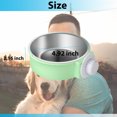 thumbnail image 2 of 2 Pack remoable stainless steel dog bowls, ce kennel hanging feeder for and water, durable pet cage cups for puppy, medium dog, cat, rabbit, ferret, bird, easy to clean and refill, blue, 2 of 6