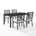 thumbnail image 6 of Crosley Furniture Locke 5-Piece Steel Metal Outdoor Dining Set in Cream/Black, 6 of 14