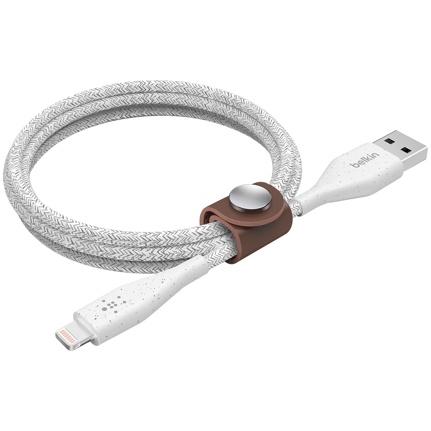 Belkin F8J236bt04-WHT DuraTek Plus Lightning to USB-A Cable, 4 Feet (White) - image 2 of 9