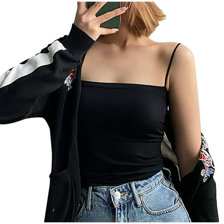 

Dadaria Bralettes for Women Push Up Plus Size Camisole Feminino Top Black One Size Female