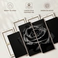 thumbnail image 6 of Elephant Stock Black Rose Wall Art - Horizontal Multi Panel Canvas - Living Room Wall Decor - Floral And Botanical Multi Panel - Black And Gray Decor - 75" x 48", 6 of 8