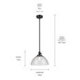 thumbnail image 5 of 43912BK Kichler Lighting Avery - 1 Light Pendant-11 Inches Tall and 14 Inches Wide-Black Finish, 5 of 6