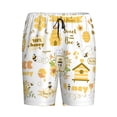 thumbnail image 4 of Gaeub Farm Bee Cute Honey Printed Men's Short Pajama Pants, Lightweight Lounge & Sleep Bottoms Keep You Cool - 4X-Large, 4 of 9