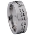thumbnail image 3 of Fishbone Tungsten Carbide Ring, 3 of 9