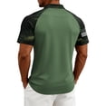 thumbnail image 5 of GrmtClth 1776 2026 Usa Camo Raglan Polo Shirt for Men Independence Day American Flag Print Summer Tops Collared Trendy Short Sleeve Button Golf Polos Green M, 5 of 5