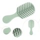 thumbnail image 3 of Ofertas Únicas 1pc Cepillo de Pelo con Diseño de Hoja Hueca para Cabello Lacio y Fino ABS Verde, 3 of 6