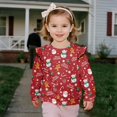 thumbnail image 4 of DISNIMO Toddler Christmas Sweatshirt Girls Snowman Santa Claus Printed T-Shirts Long Sleeve Pullover Tops Comfy Sweater for Fall Winter 7-8 Years, 4 of 7