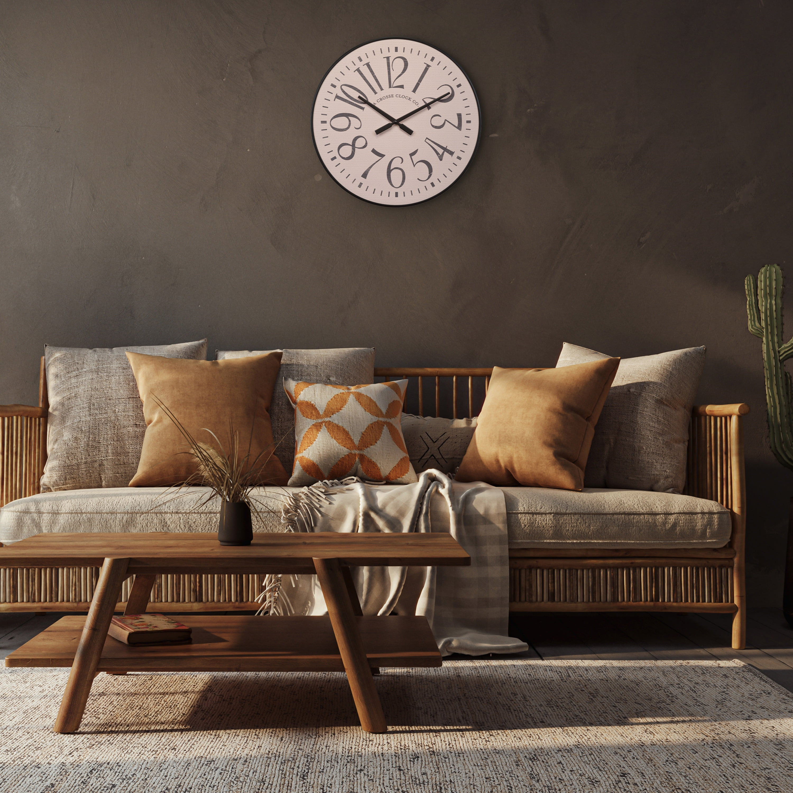 La Crosse Clock 21 inch Alice Analog Quartz Wall Clock, 404-3053