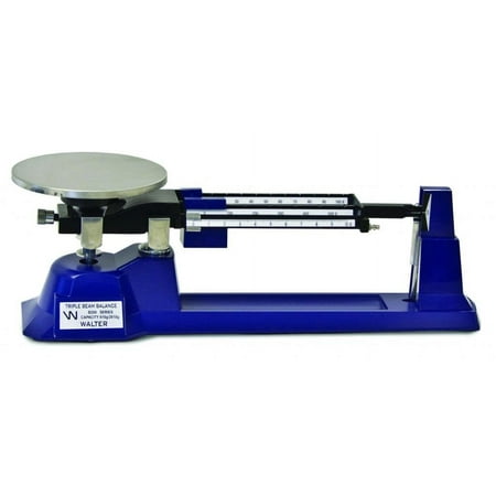Walter Products B-300-W-O Economy Triple Beam Balance with Tare and Weight Set, 2610 g Capacity