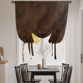 thumbnail image 3 of Rustic Wood Tie Up Curtains for Windows, Adjustable Balloon Window Shades, Brown Wooden Planks Farmhouse Vintage Kitchen Window Treatments Adjustable Roll Up Curtain for Basement/Nursery 52"x45", 3 of 8