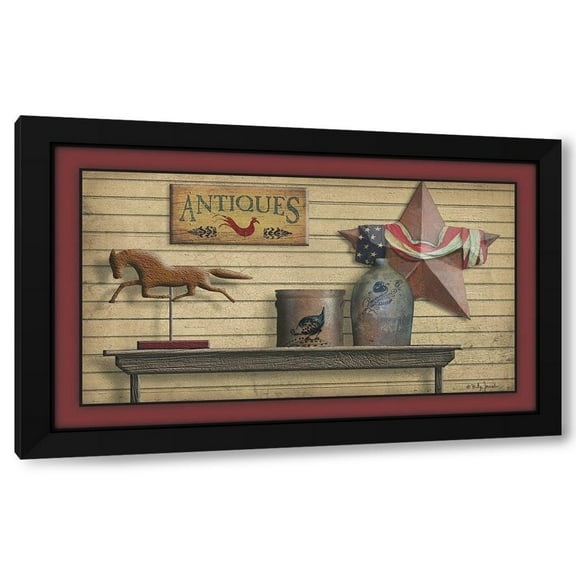 Billy Jacobs 14x10 Black Modern Wood Framed Wall Art Titled - Antiques