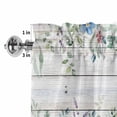 thumbnail image 4 of Bunny Easter Rod Pocket Curtain Valance, Spring Floral Eucalyptus Leaves Weeping Wooden Farmhouse Window Valance for Living Room, Bedroom, Kitchen 42"W x 18"L, 4 of 9