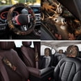 thumbnail image 4 of Binienty Deer Hunting Camo Car Seat Covers Full Set 14 Pack with Car Steering Wheel Cover Armrest Cushion Pad Headrest Covers Seat Belt Pads Vehicle Interior Accessories Set, 4 of 7