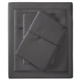 thumbnail image 1 of Madison Park Contemporary Cotton Polyester Solid Sheet Set in Charcoal, 1 of 6