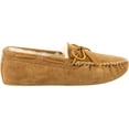 thumbnail image 3 of Minnetonka Womens Sheepskin Soft Leather Sole Moccasin Tan Size 5, 3 of 4