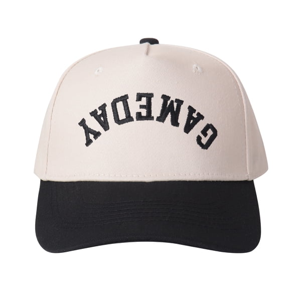 Fun "GAMEDAY" Upside Down Trucker Cap Reversible Novelty Hat Adjustable Snapback for Men and Women Game Day Essential,1 pcs,Black