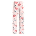 thumbnail image 6 of Fluffy Flannel Pajama Pants Women Elastic Waist Valentines Day Heart Comfy Lounge Sleep Pants Fuzzy Plush Winter Sleepwear, 6 of 6